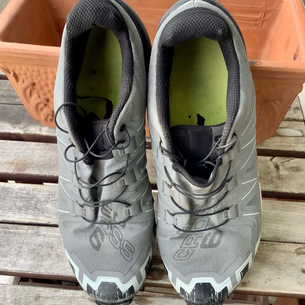 Salomon Speedcross 6 Men's Black and Gray Hiking Athletic Shoes Sz 9.5 - Picture 4 of 6